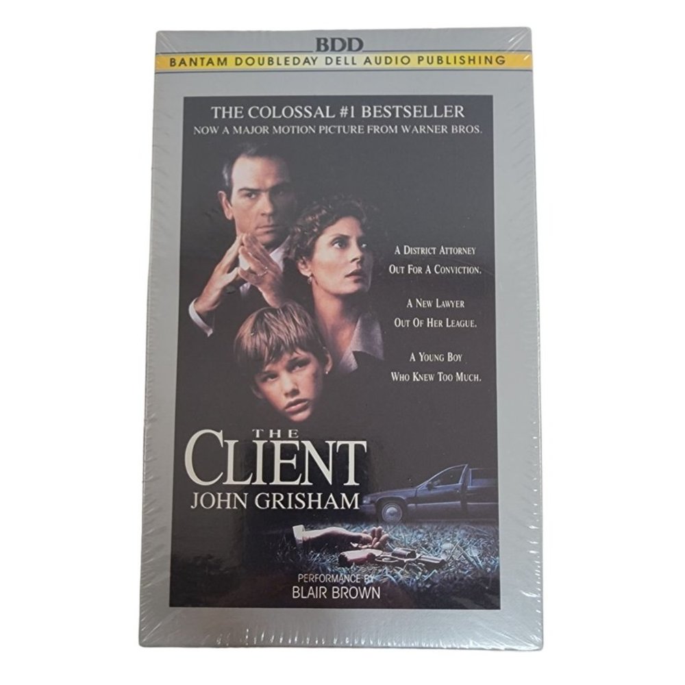 NOS NEW Sealed John Grisham The Client 4 Cassette Audio Book 1993 Vintage Movie